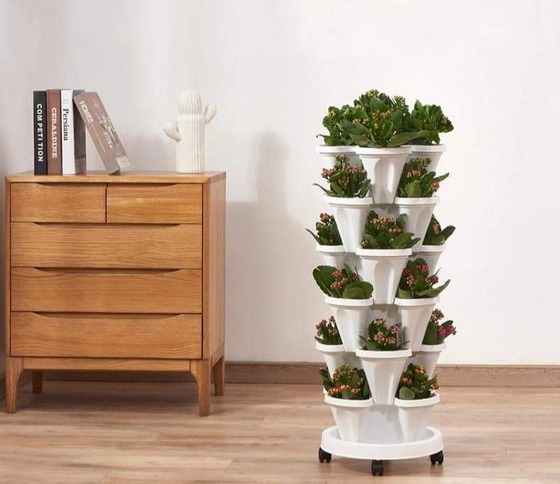 (1+1 FREE) Vertical Stacking Plant Pots - beumoonshop