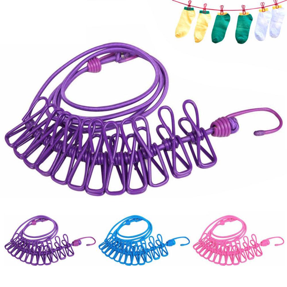 12 Clips Travel Elastic Clothesline – beumoonshop