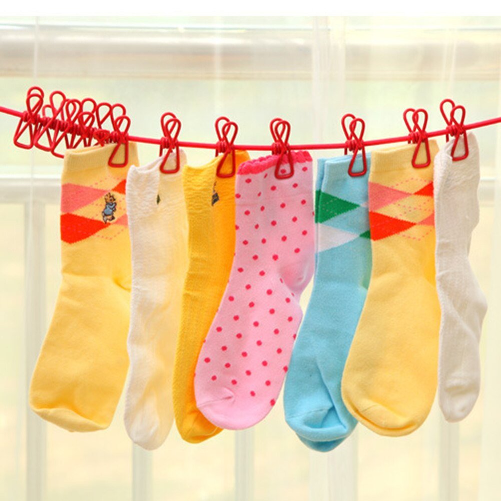 12 Clips Travel Elastic Clothesline – beumoonshop