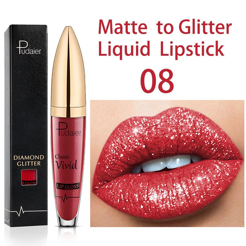 18 Colors Diamond Glitter Lip Gloss - beumoonshop