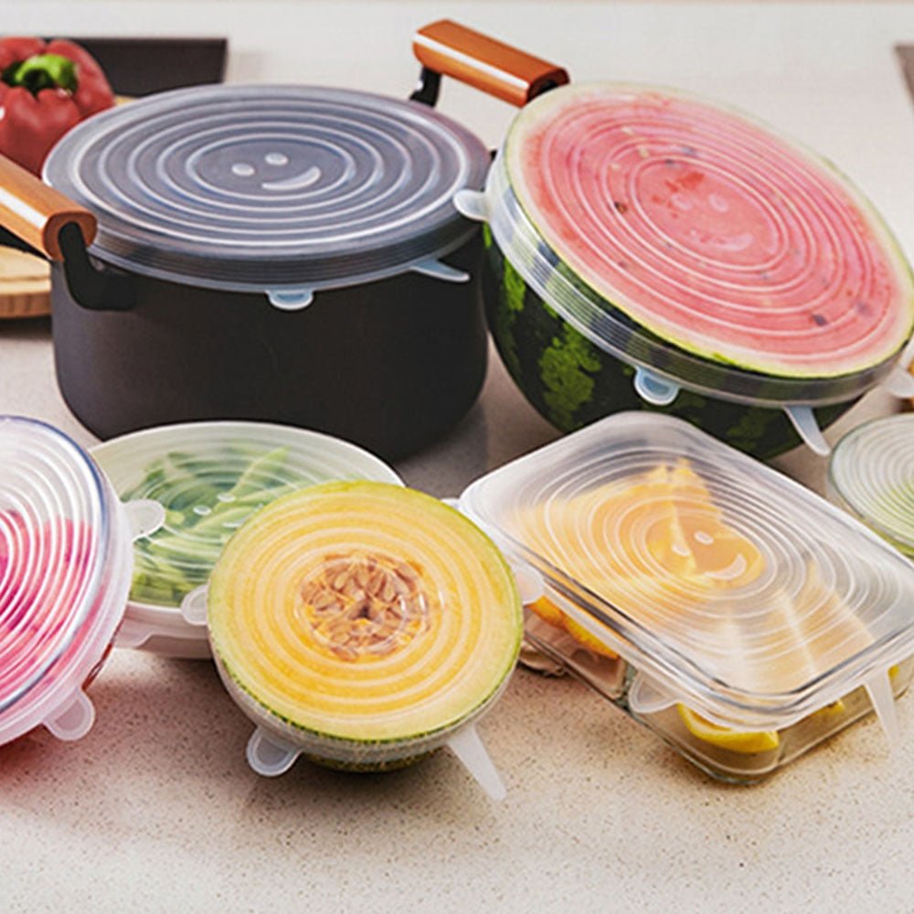 6PCS Adaptable Lid Silicone Cover Food - beumoonshop