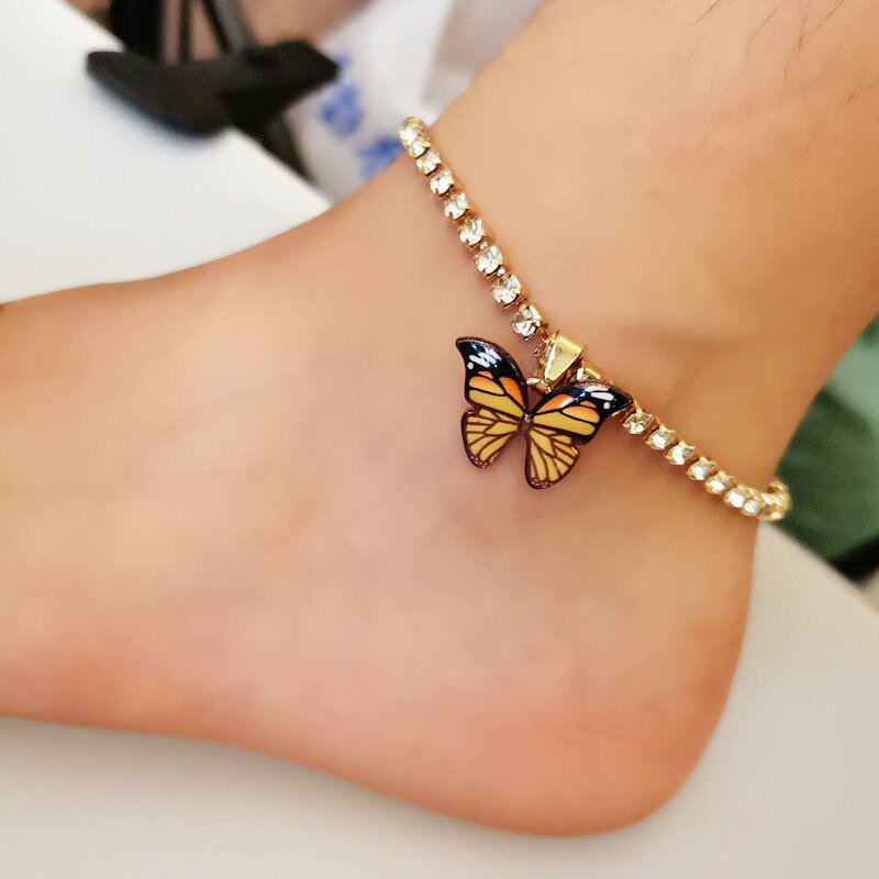 Butterfly Rhinestone Anklet - beumoonshop