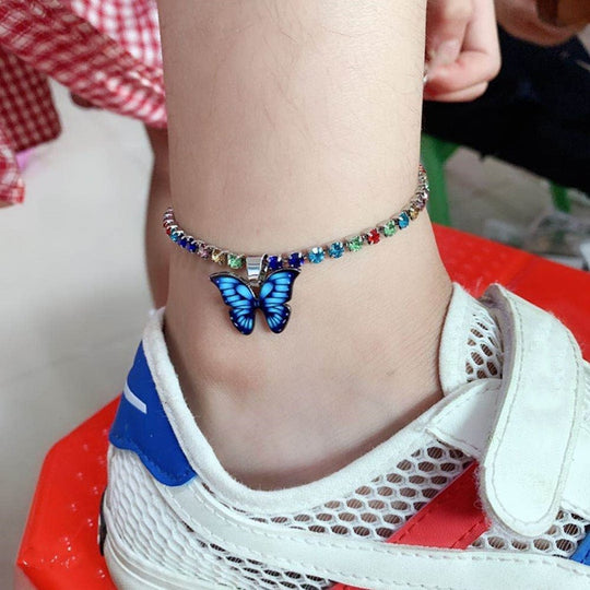 Butterfly Rhinestone Anklet - beumoonshop