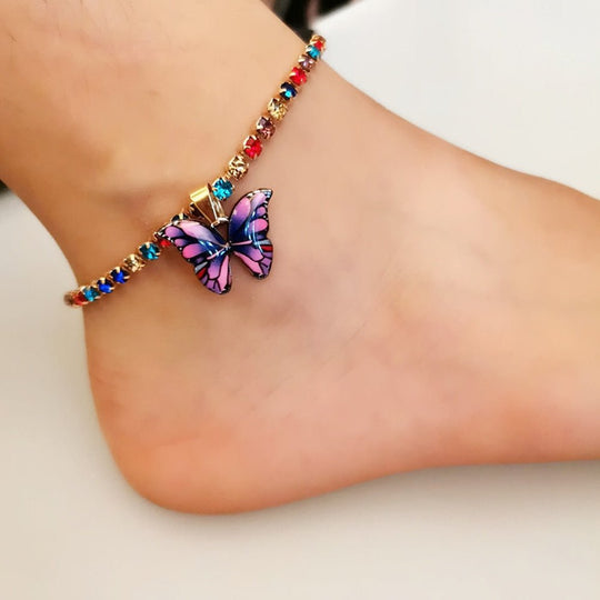 Butterfly Rhinestone Anklet - beumoonshop