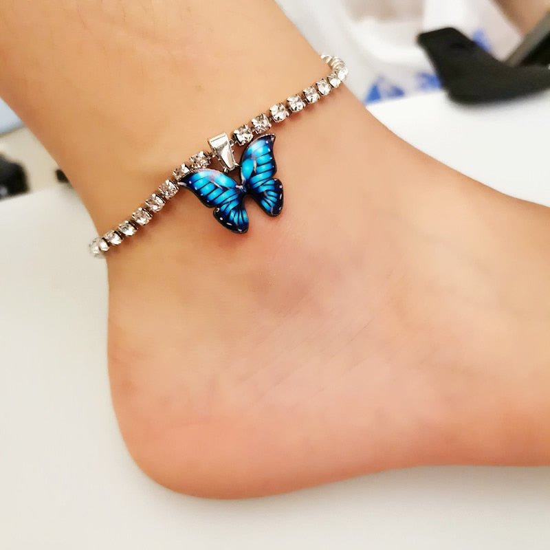 Butterfly Rhinestone Anklet - beumoonshop