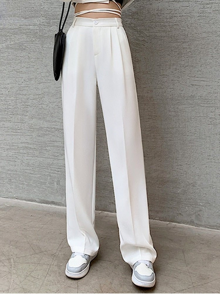 Casual High Waist Loose Wide Leg Pants - beumoonshop