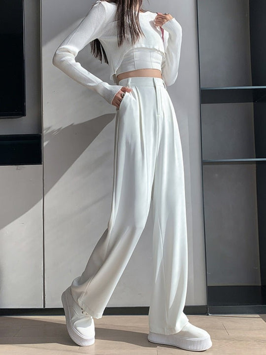 Casual High Waist Loose Wide Leg Pants - beumoonshop