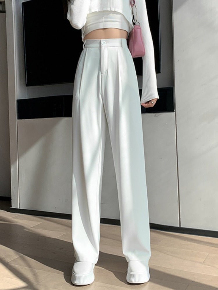 Casual High Waist Loose Wide Leg Pants - beumoonshop