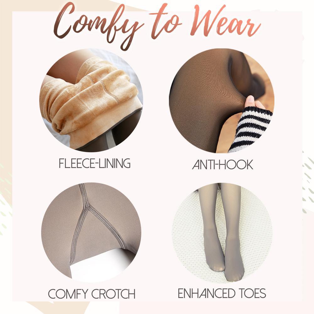 Flawless Legs Translucent Fleece Pantyhose - beumoonshop