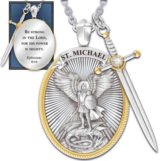 Men Necklaces Archangel St. Michael - beumoonshop