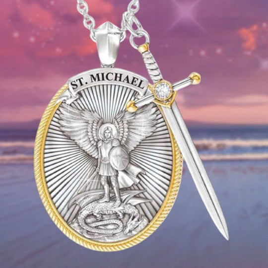 Men Necklaces Archangel St. Michael - beumoonshop