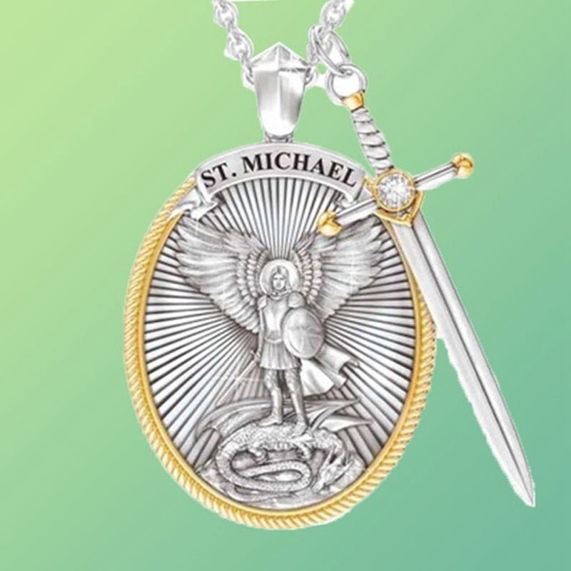 Men Necklaces Archangel St. Michael - beumoonshop