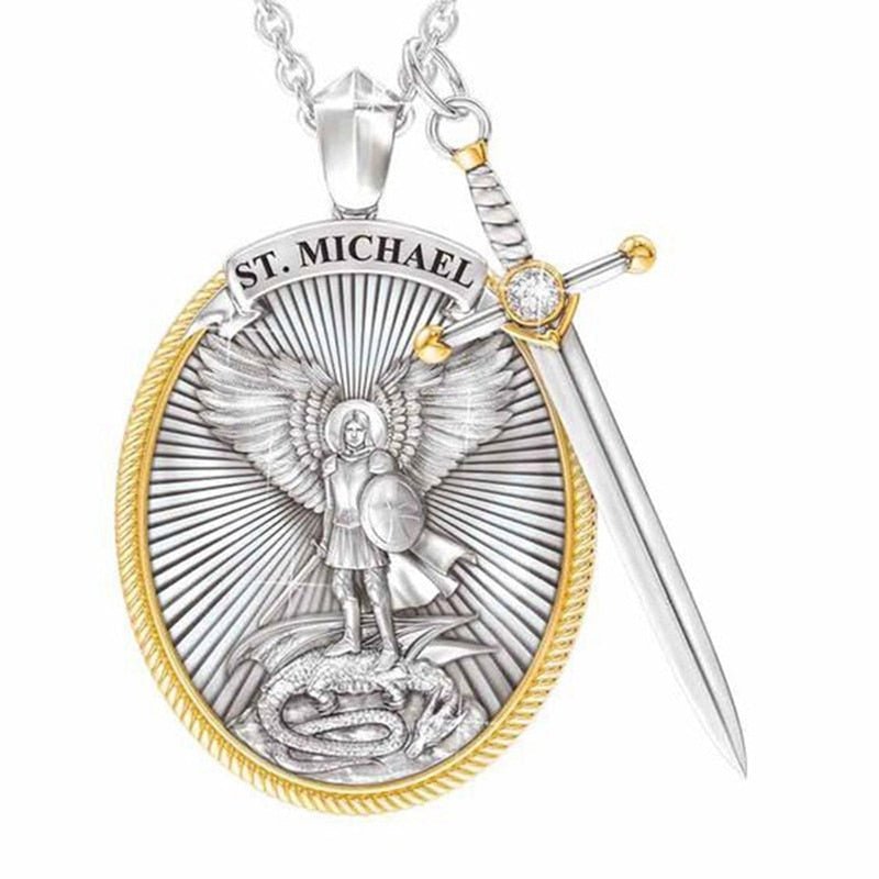 Men Necklaces Archangel St. Michael - beumoonshop