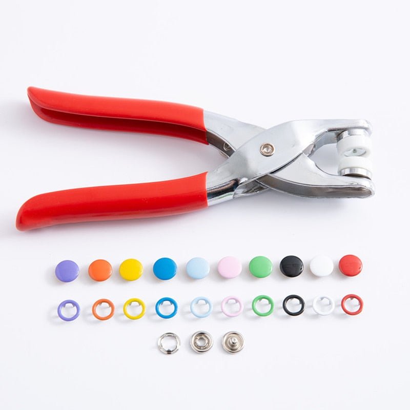 Metal Snaps Buttons With Fastener Pliers Press Tool Kit - beumoonshop