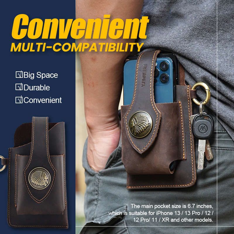 Multifunctional Leather Mobile Phone Bag - beumoonshop