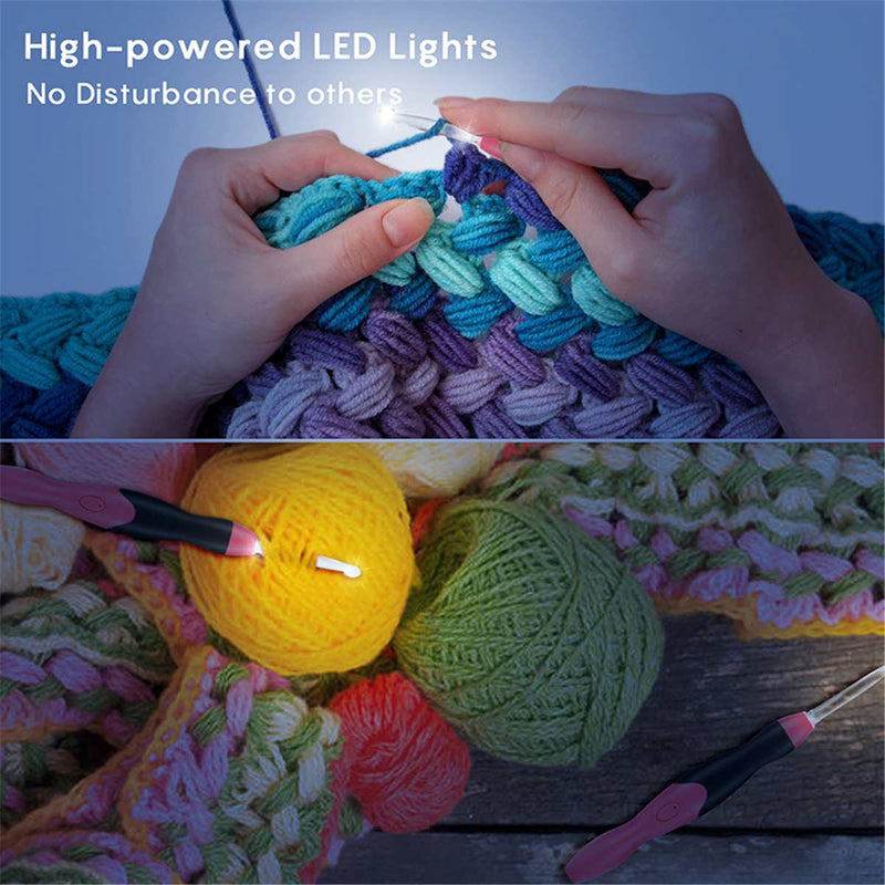 Rechargeable Light-Up Crochet Hooks Set - beumoonshop