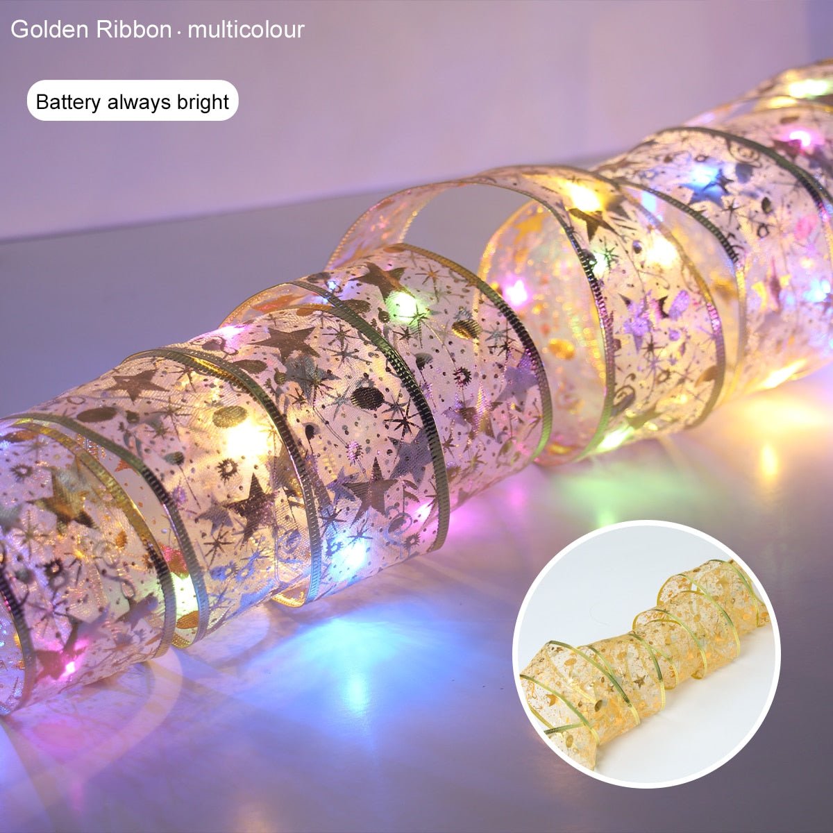 Ribbon Fairy Light Christmas Decoration - beumoonshop