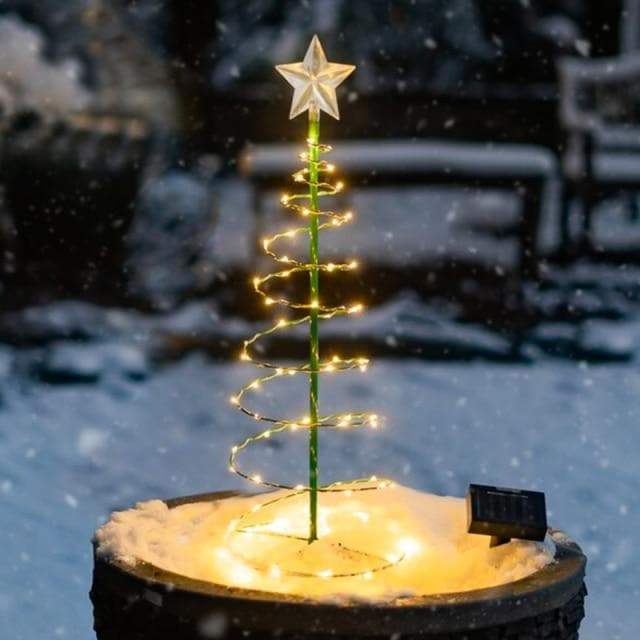 Solar Powered Metal Christmas Tree Decoration - beumoonshop