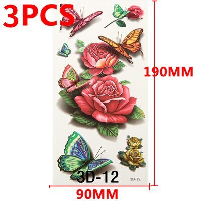 Temporary Tattoos 3D Waterproof - beumoonshop