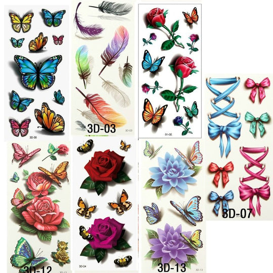 Temporary Tattoos 3D Waterproof - beumoonshop