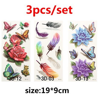 Temporary Tattoos 3D Waterproof - beumoonshop