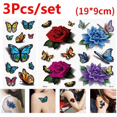 Temporary Tattoos 3D Waterproof - beumoonshop