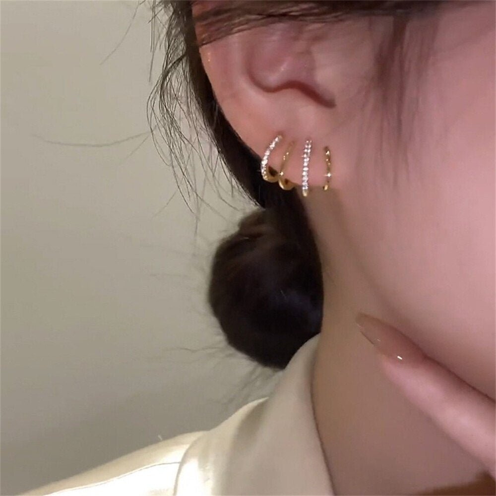 Zircon Crystal Geometric Earrings - beumoonshop